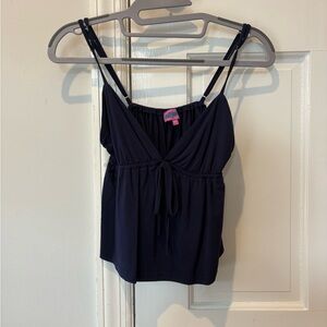 Edikted navy blue babydoll top